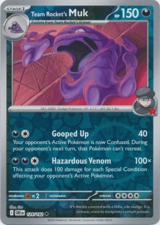 Team Rocket's Muk [Reverse Holo] #124 Pokemon Destined Rivals