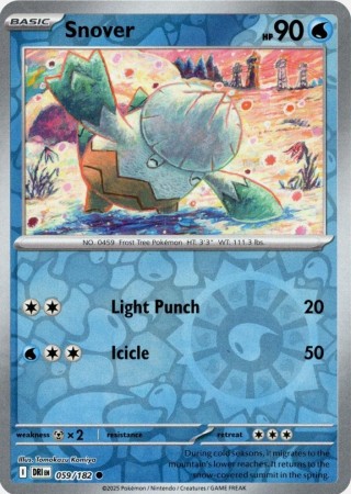 Snover [Reverse Holo] #59 Pokemon Destined Rivals