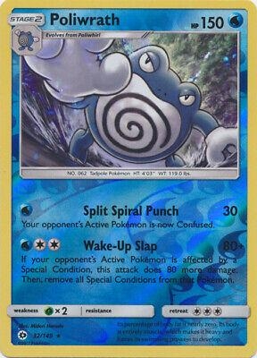 Poliwrath [Reverse Holo] #32 Pokemon Sun & Moon