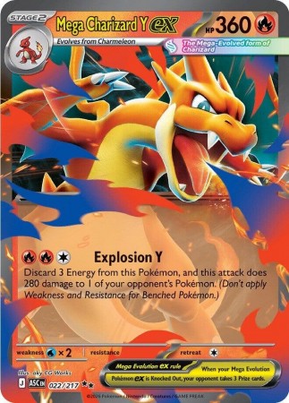 Mega Charizard Y ex #22 Pokemon Ascended Heroes