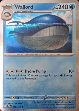 Wailord #41 Pokemon Journey Together