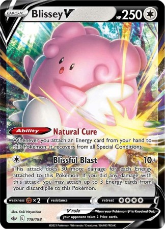 Blissey V #119 Pokemon Chilling Reign