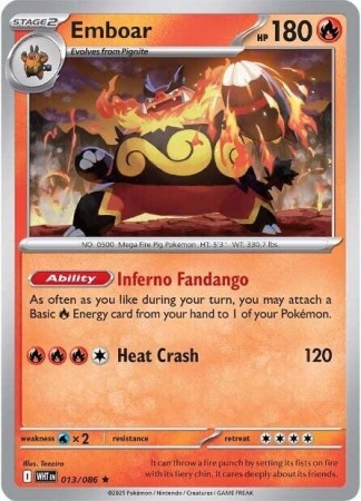 Emboar #13 Pokemon White Flare