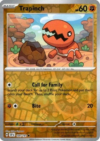 Trapinch [Reverse Holo] #104 Pokemon Surging Sparks