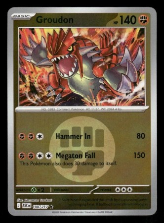 Groudon [Energy] #108 Pokemon Ascended Heroes
