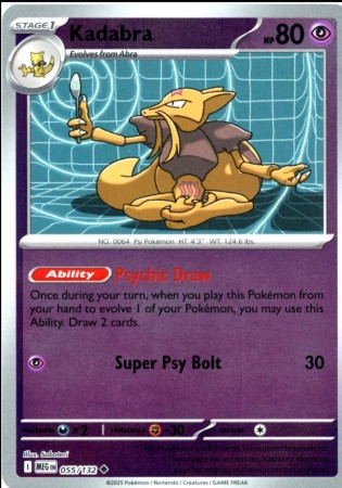Kadabra [Reverse Holo] #55 Pokemon Mega Evolution