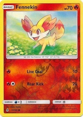 Fennekin [Reverse Holo] #15 Pokemon Forbidden Light 