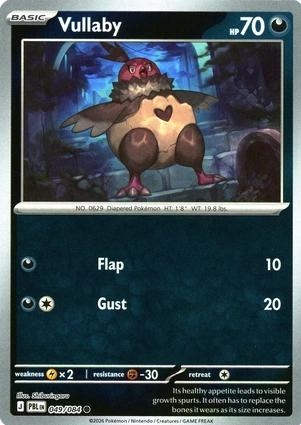 Vullaby [Reverse Holo] #49 Pokemon Pitch Black