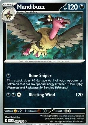 Mandibuzz [Reverse Holo] #50 Pokemon Pitch Black 