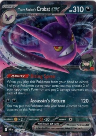 Team Rocket's Crobat ex #122 Pokemon Destined Rivals