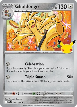 Gholdengo #108 Pokemon 30th Celebration
