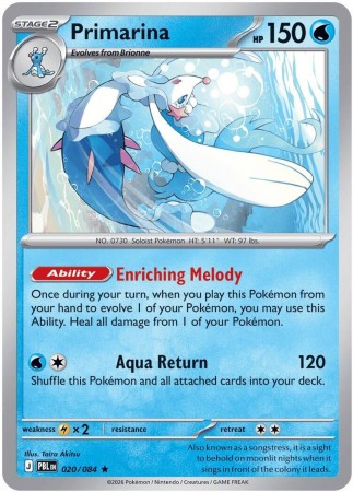 Primarina #20 Pokemon Pitch Black 