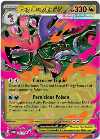 Mega Dragalge ex #65 Pokemon Chaos Rising