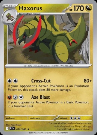 Haxorus #70 Pokemon Black Bolt