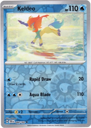 Keldeo [Reverse Holo] #44 Pokemon Temporal Forces