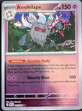 Annihilape [Reverse Holo] #41 Pokemon Pitch Black 