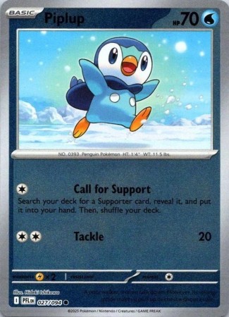 Piplup [Reverse Holo] #27 Pokemon Phantasmal Flames