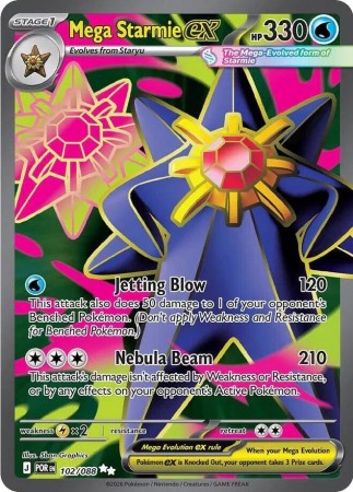 Mega Starmie ex #102 Pokemon Perfect Order