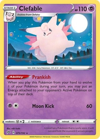 Clefable #75 Pokemon Rebel Clash