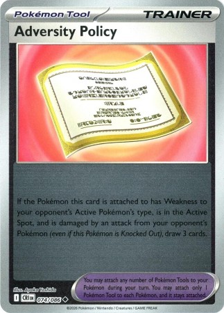 Adversity Policy [Reverse Holo] #74 Pokemon Chaos Rising