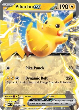 Pikachu ex #63 Pokemon Paldea Evolved