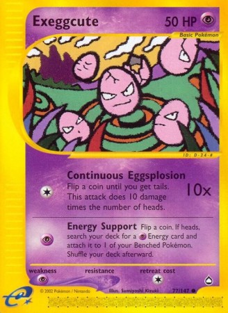 Exeggcute #77 Pokemon Aquapolis
