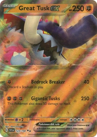 Great Tusk ex #123 Pokemon Scarlet & Violet