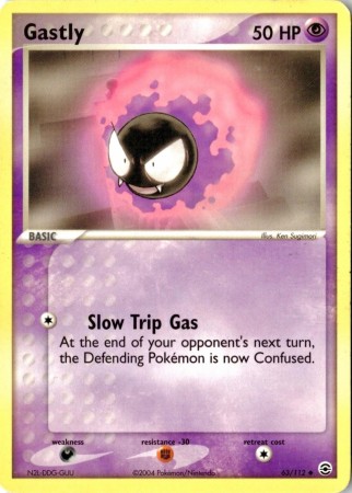 Gastly [Rarity Error] #63 Pokemon Fire Red & Leaf Green