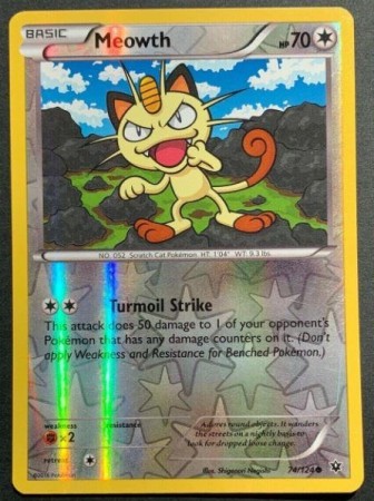 Meowth [Reverse Holo] #74 Pokemon Fates Collide