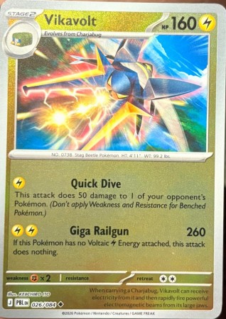 Vikavolt [Reverse Holo] #26 Pokemon Pitch Black