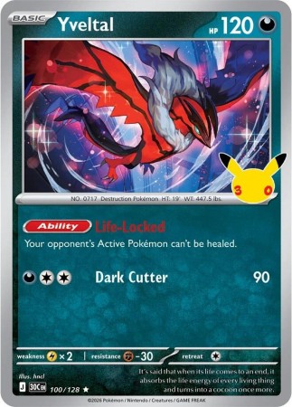 Yveltal #100 Pokemon 30th Celebration