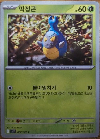 Karrablast #7 Pokemon Korean Battle Partners 