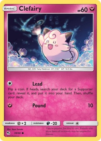 Clefairy #38 Pokemon Hidden Fates