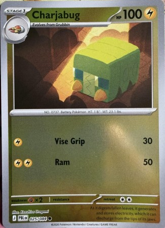 Charjabug [Reverse Holo] #25 Pokemon Pitch Black 