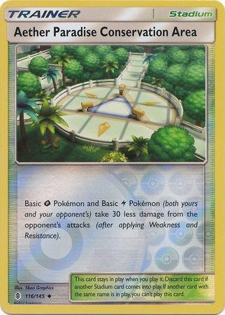 Aether Paradise Conservation Area [Reverse Holo] #116 Pokemon Guardians Rising