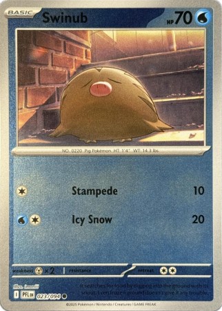 Swinub [Reverse Holo] #23 Pokemon Phantasmal Flames
