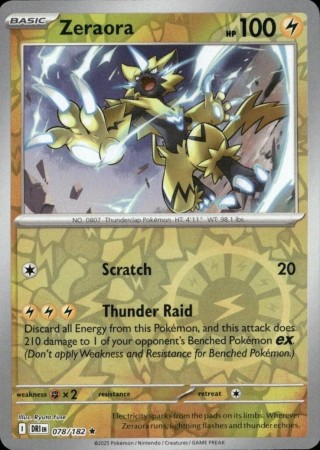 Zeraora [Reverse Holo] #78 Pokemon Destined Rivals