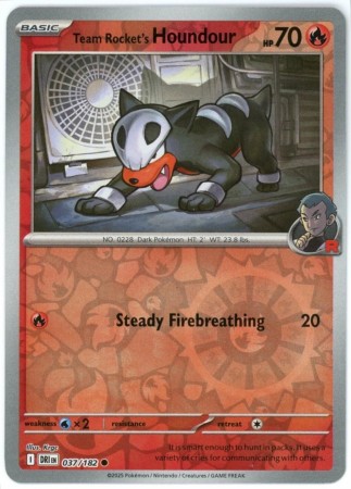 eam Rocket's Houndour [Reverse Holo] #37 Pokemon Destined Rivals
