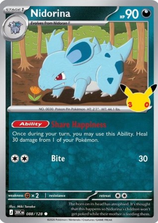 Nidorina #88 Pokemon 30th Celebration