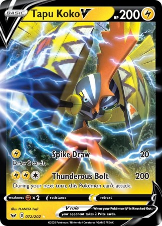 Tapu Koko V #72 Pokemon Sword & Shield
