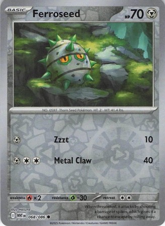 Ferroseed [Reverse] #68 Pokemon White Flare