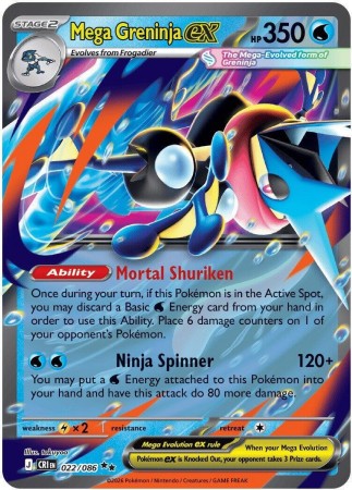 Mega Greninja ex #22 Pokemon Chaos Rising