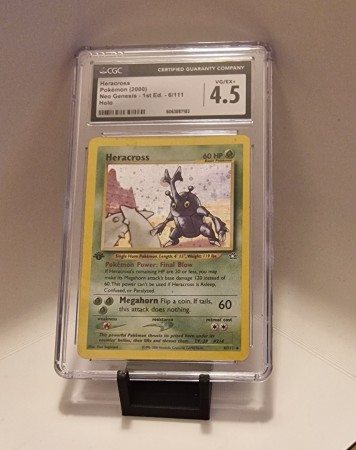 Heracross 1st Edition - Neo Genesis CGC Gradert