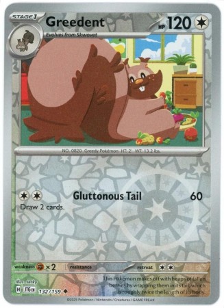 Greedent [Reverse Holo] #132 Pokemon Journey Together