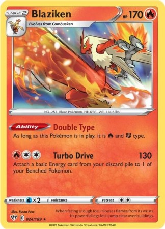 Blaziken #24 Pokemon Darkness Ablaze