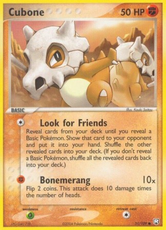Cubone #51 Pokemon Team Rocket Returns