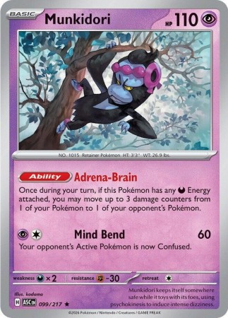 Munkidori (Holo) #99 Pokemon Ascended Heroes