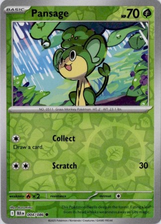 Pansage [Reverse] #4 Pokemon Black Bolt