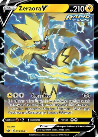 Zeraora V #53 Pokemon Chilling Reign