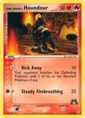 Houndour #63 Pokemon Team Magma & Team Aqua 
